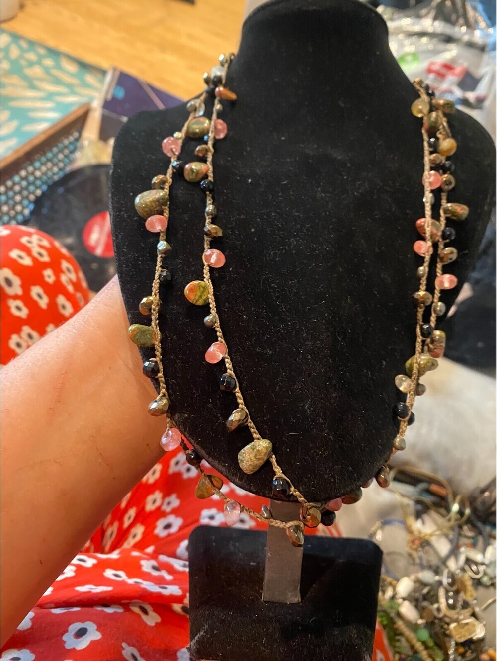 vintage boho statement necklace